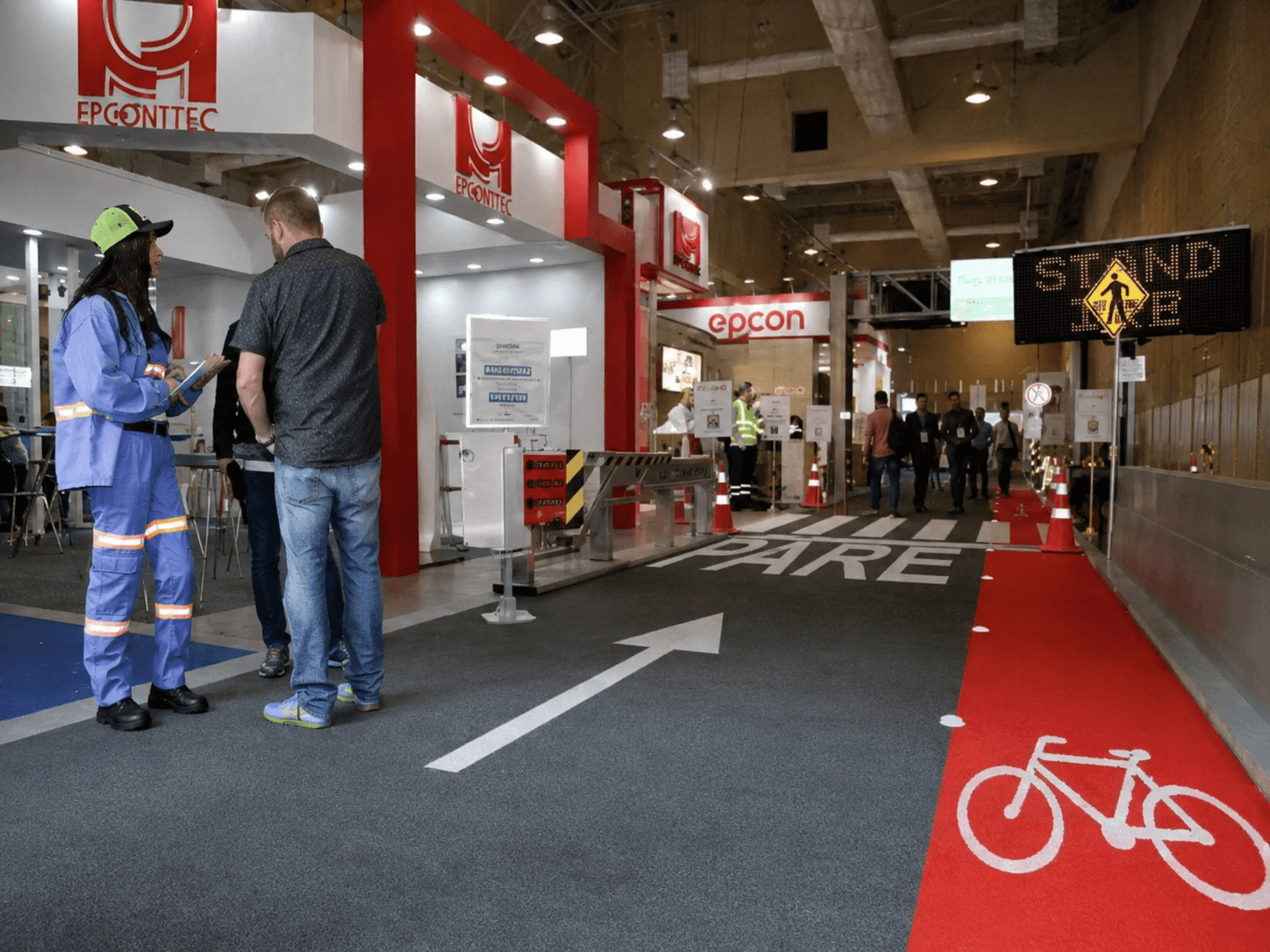 Networking and technology exhibition area at TranspoQuip & ExpoParking