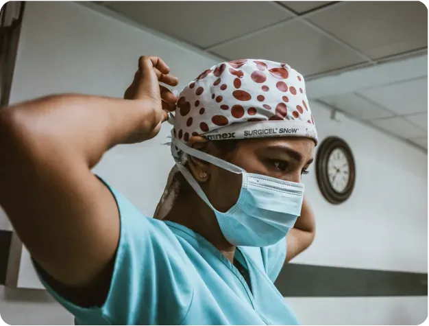 Healthcare professional recording audiovisual content